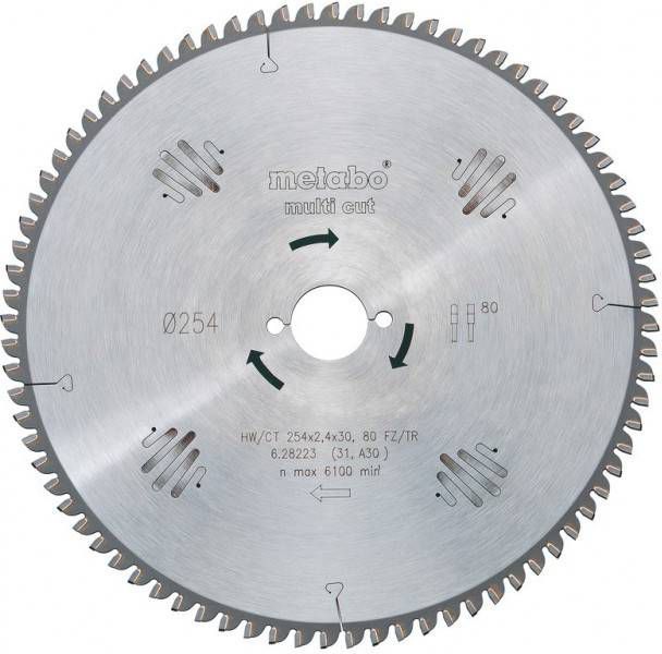 KURSTOL Cirkelzaagblad voor aluminium 305 x 30 mm (met ring 25,4 mm) 60 tanden voor non-ferrometalen, aluminium, kunststof