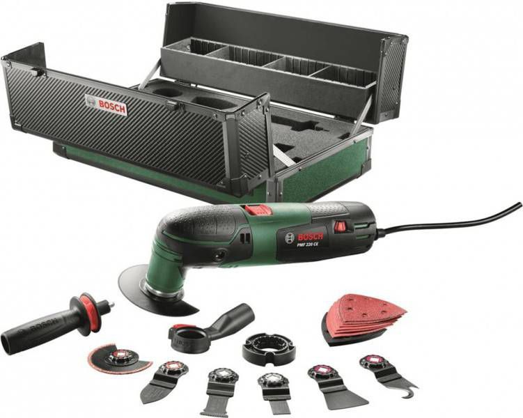 Bosch PMF 220 CE Toolbox Multitool + 17 delige accessoiresset in koffer