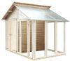 Plus Danmark Tuinhuis met serre 6, 6 m2 onbehandeld 316 x 208 x 285 cm online kopen