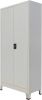 VIDAXL Lockerkast met 2 deuren 90x40x180 cm staal grijs online kopen