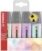 Stabilo Boss Original Markeerstift, Etui Met 4 Stuks In Geassorteerde Pastel Kleuren online kopen