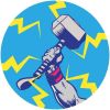 Komar Avengers Thors Hammer Pop Art Vlies Zelfklevend Fotobehang 125x125cm Rond online kopen
