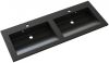 Allibert Slide solid surface wastafel met twee kraangaten 120cm zwart graniet online kopen